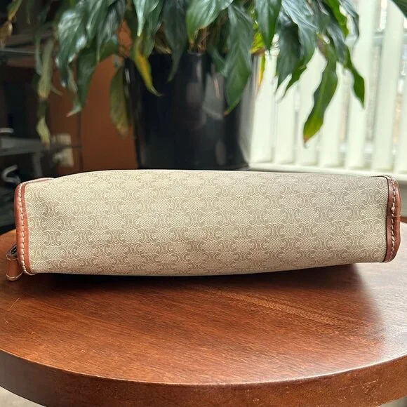 CELINE MACADAM Clutch Vintage Tan Taupe👝 - Picture 8 of 10